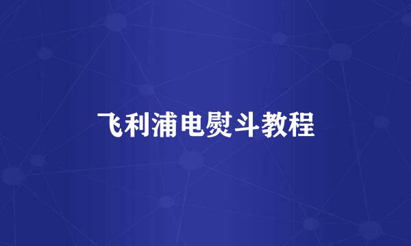 飞利浦电熨斗教程
