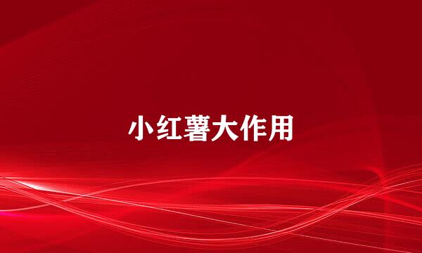 小红薯大作用