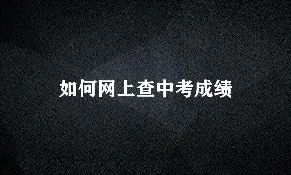 如何网上查中考成绩