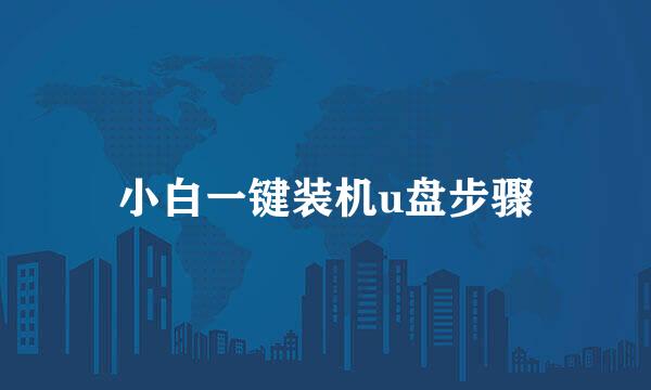 小白一键装机u盘步骤
