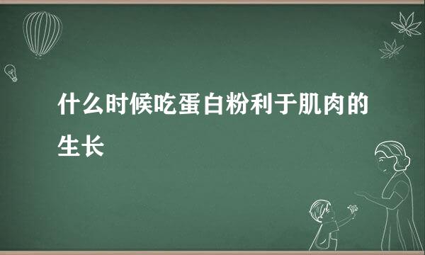 什么时候吃蛋白粉利于肌肉的生长