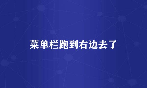 菜单栏跑到右边去了