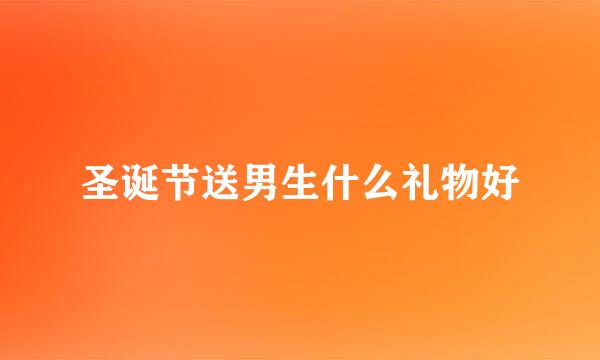 圣诞节送男生什么礼物好