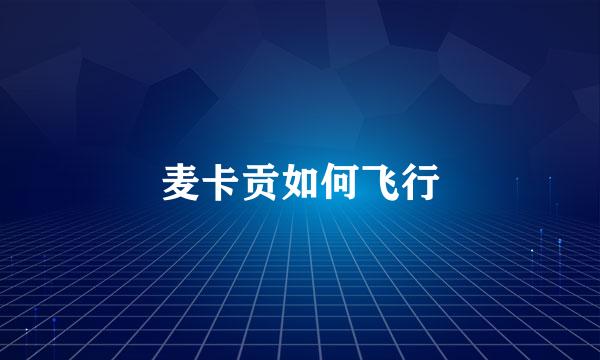 麦卡贡如何飞行