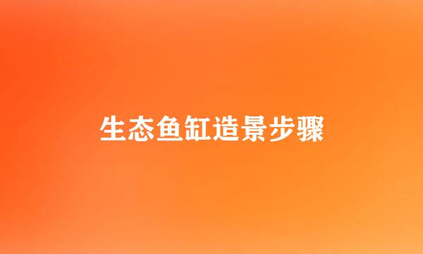 生态鱼缸造景步骤