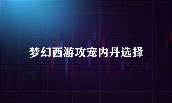 梦幻西游攻宠内丹选择
