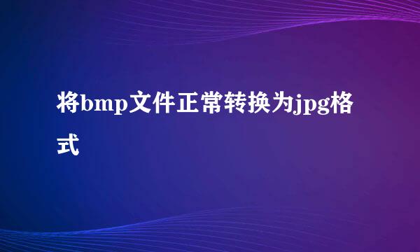 将bmp文件正常转换为jpg格式