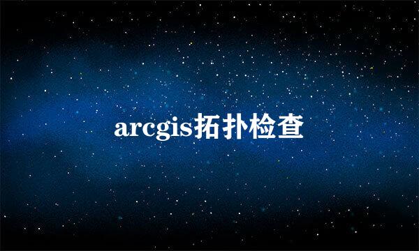 arcgis拓扑检查