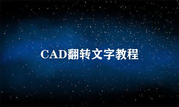 CAD翻转文字教程