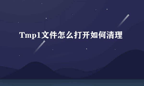Tmp1文件怎么打开如何清理
