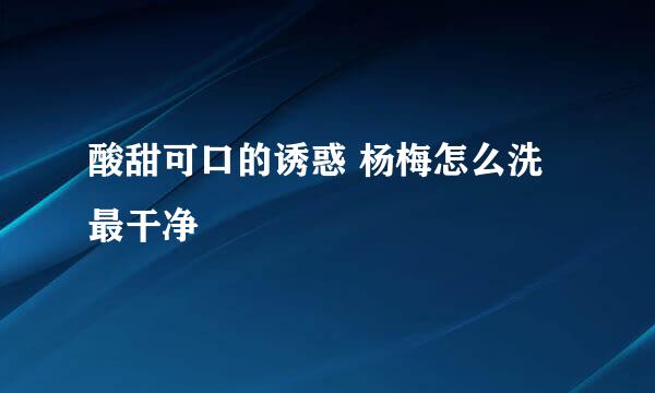 酸甜可口的诱惑 杨梅怎么洗最干净