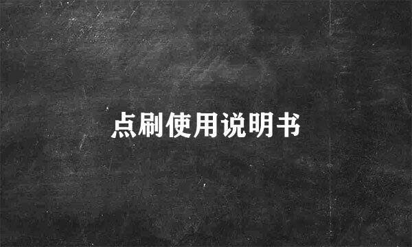 点刷使用说明书