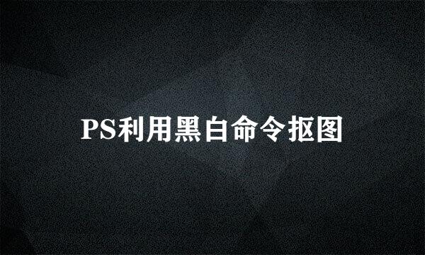 PS利用黑白命令抠图