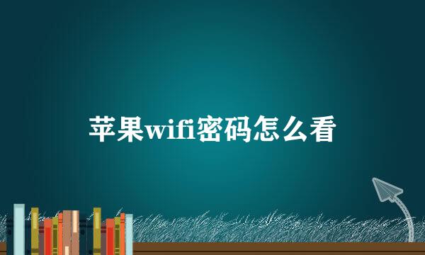 苹果wifi密码怎么看