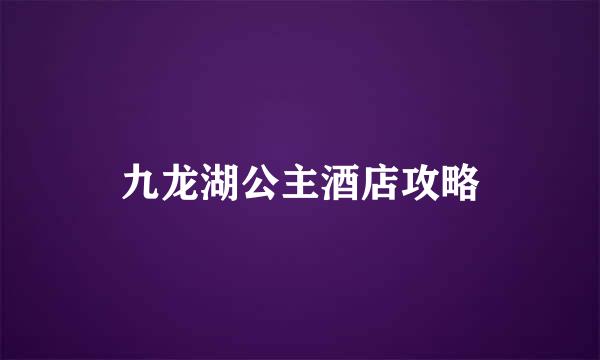 九龙湖公主酒店攻略