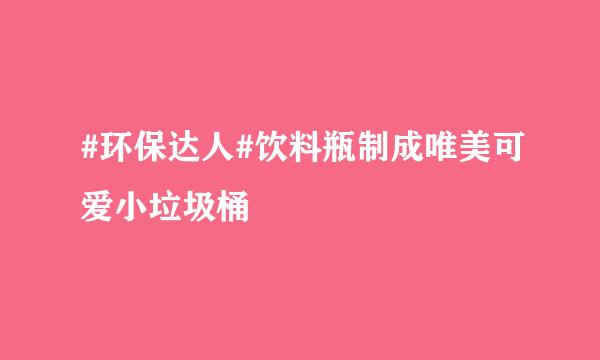 #环保达人#饮料瓶制成唯美可爱小垃圾桶