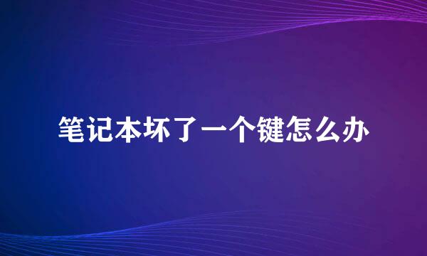笔记本坏了一个键怎么办