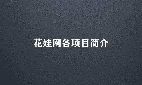 花娃网各项目简介