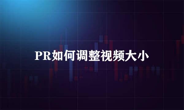 PR如何调整视频大小