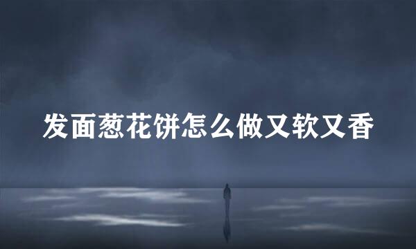 发面葱花饼怎么做又软又香