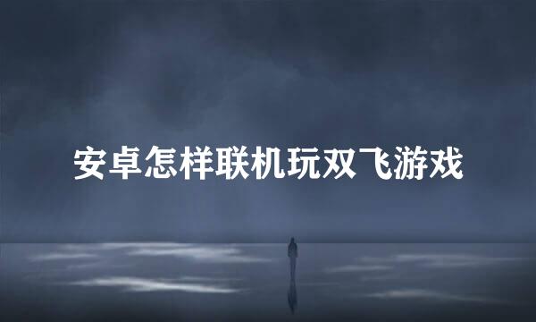 安卓怎样联机玩双飞游戏