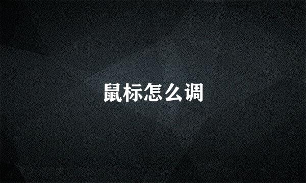 鼠标怎么调