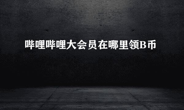 哔哩哔哩大会员在哪里领B币