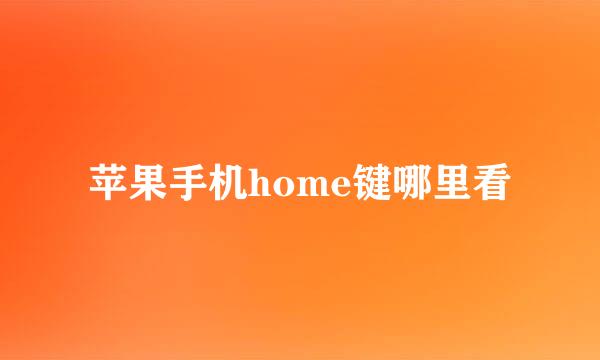 苹果手机home键哪里看