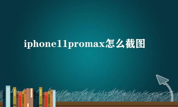 iphone11promax怎么截图