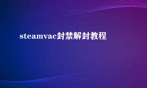 steamvac封禁解封教程