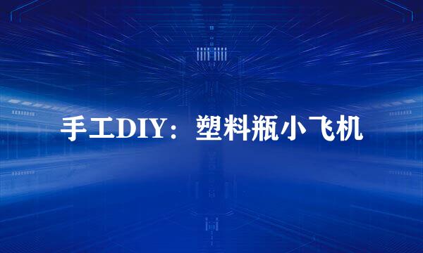 手工DIY：塑料瓶小飞机