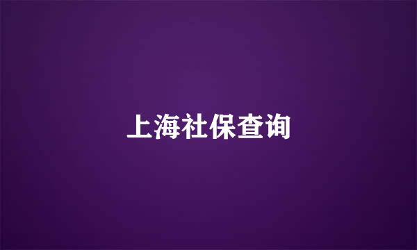 上海社保查询