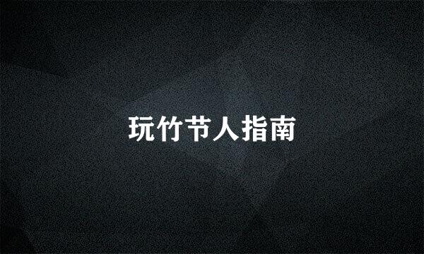 玩竹节人指南