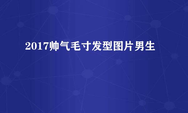 2017帅气毛寸发型图片男生