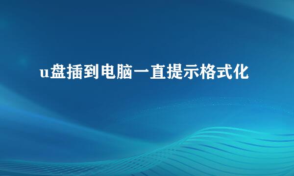 u盘插到电脑一直提示格式化