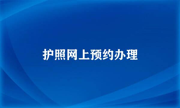 护照网上预约办理