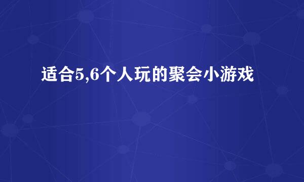 适合5,6个人玩的聚会小游戏