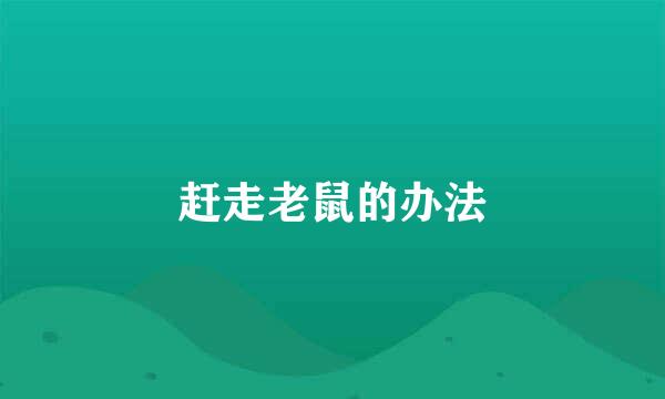 赶走老鼠的办法