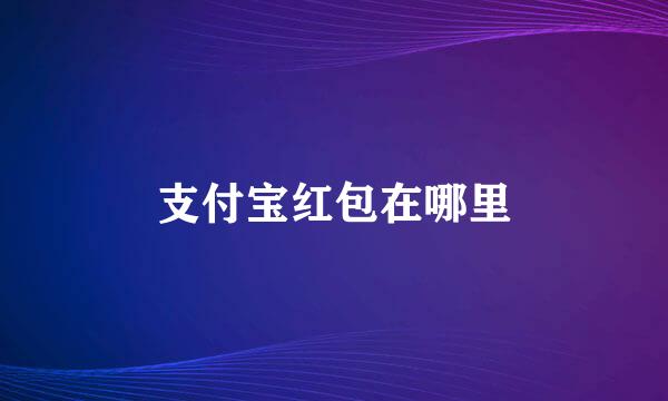 支付宝红包在哪里