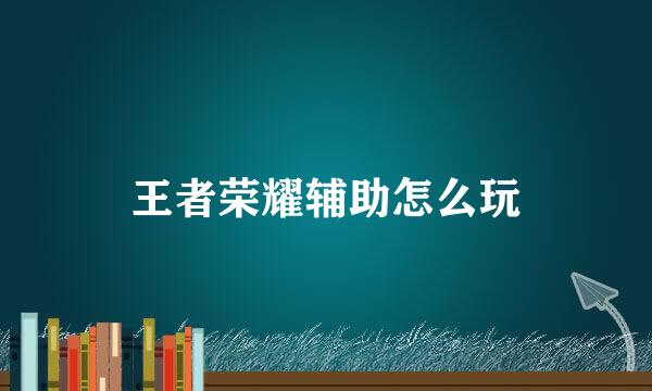 王者荣耀辅助怎么玩