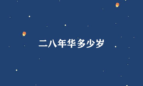 二八年华多少岁