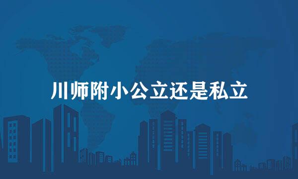 川师附小公立还是私立