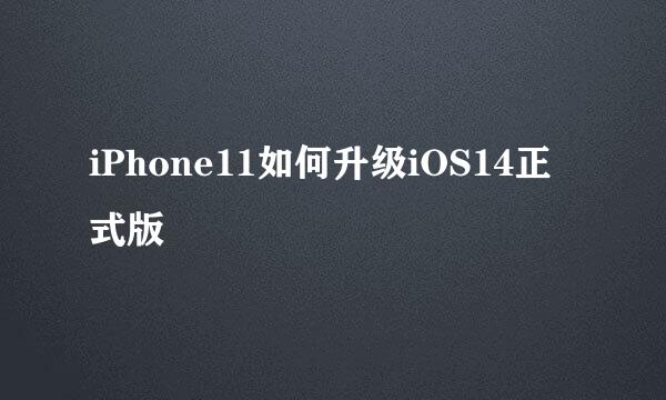 iPhone11如何升级iOS14正式版
