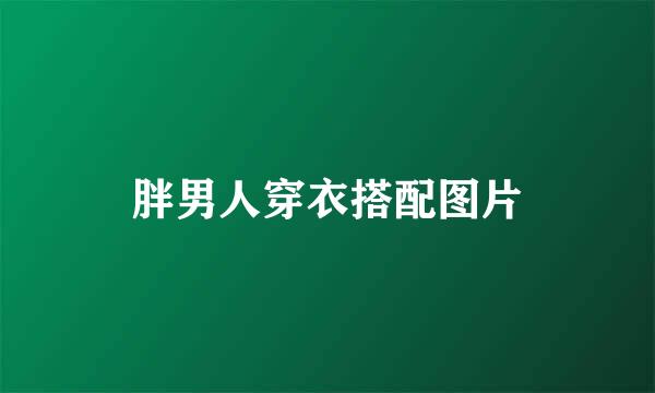 胖男人穿衣搭配图片