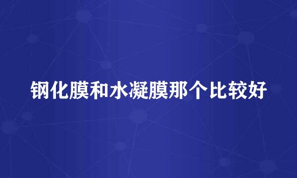 钢化膜和水凝膜那个比较好