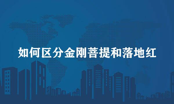 如何区分金刚菩提和落地红