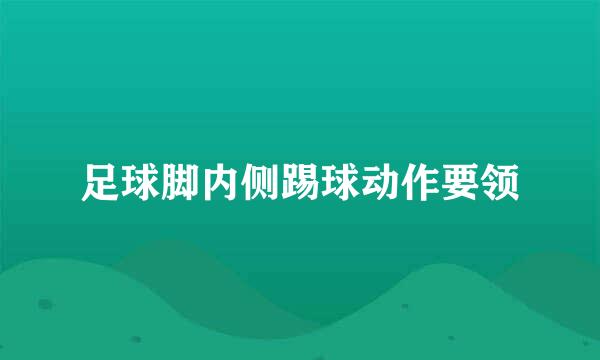 足球脚内侧踢球动作要领