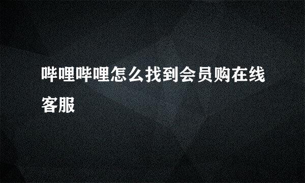 哔哩哔哩怎么找到会员购在线客服