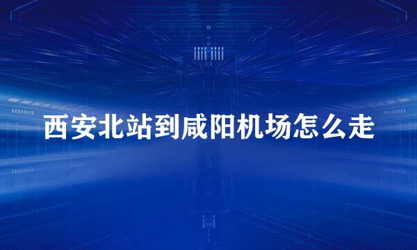 西安北站到咸阳机场怎么走