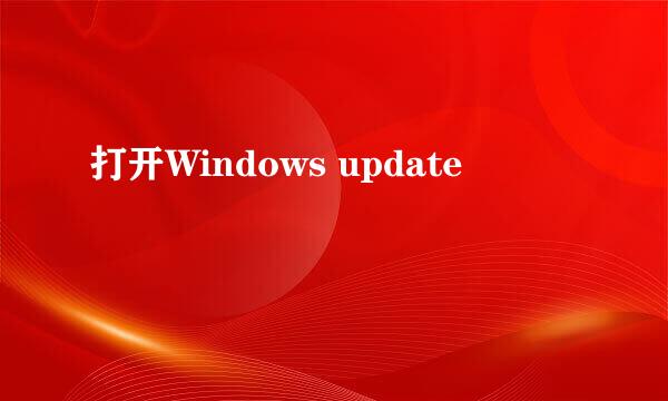 打开Windows update